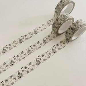 Park Icons Black and White Washi Tape
