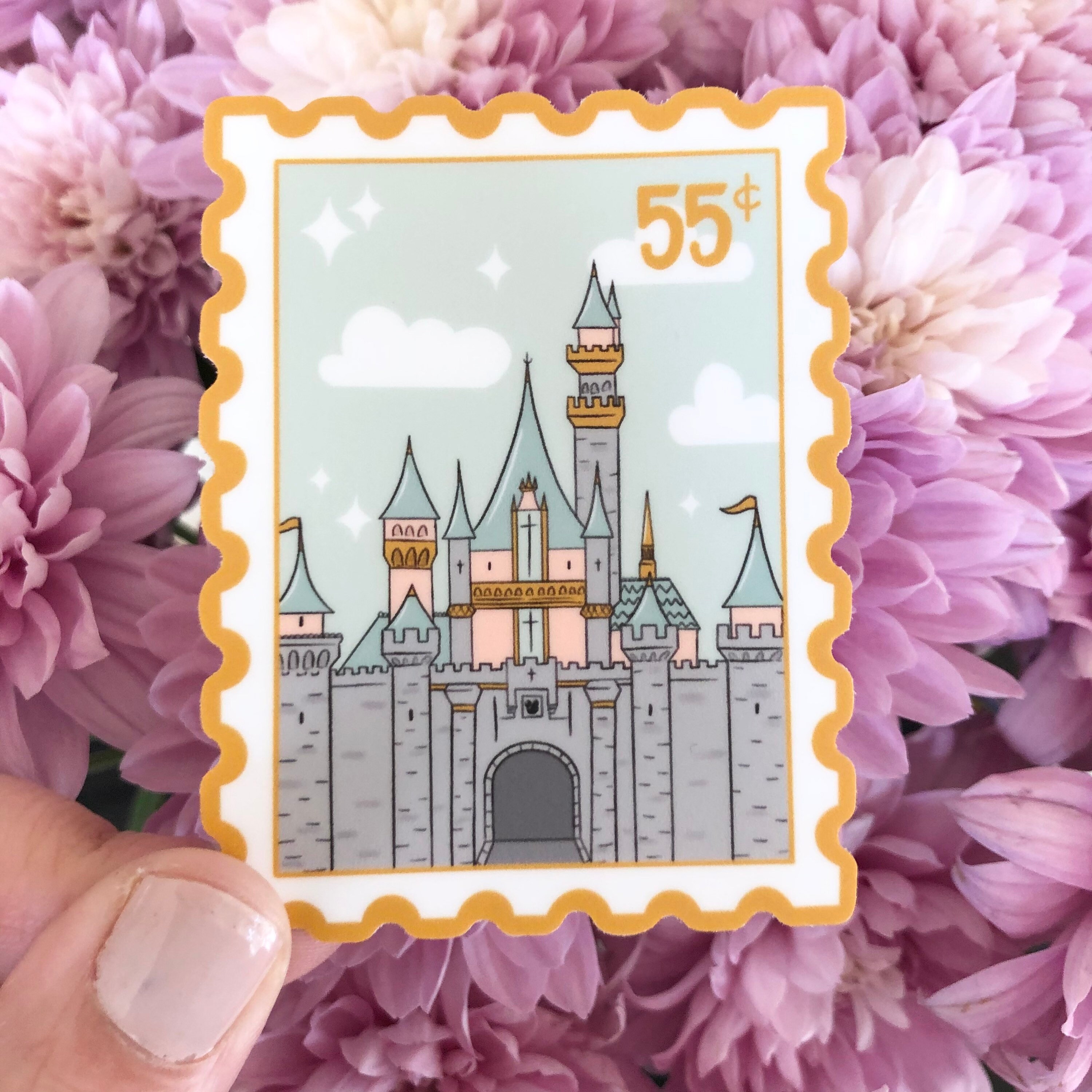Disneyland Mail Stamp Sleeping Beautys Castle Etsy
