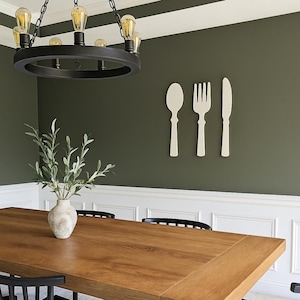 Spoon Fork and Knife Kitchen Decor Wall Signs | Rustic Farmhouse Kitchen Signs | Kitchen Wall Decor | Wooden kitchen signs | Rustic Kitchen