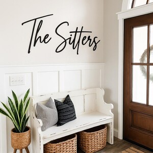 Custom Family Name Sign: Birch Plywood Wall Decor