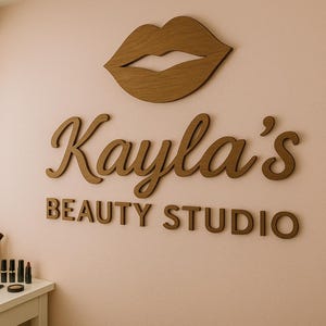 Custom Business LOGO SIGN for WALL, 3D Logo Sign, Custom Wood Sign for Wall, Custom Wall Quotes, Custom Wood Logo Sign, Business wall logo