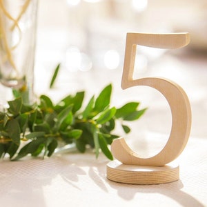 Wood Table Numbers, Set Table numbers, Table numbers, Wedding table sign, Wedding table number, Wedding table numbers set image 4