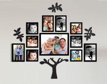 Cadre photo mural, décoration d'arbre, photo d'arbre, photo murale, photo de famille, décoration murale