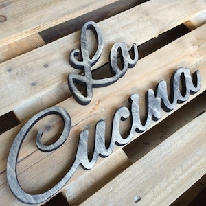 Italian word for the kitchen - La Cucina wood sign wall decor, Italia, Kitchen Sign, Kitchen Decor, Kitchen Wood Sign Wall Hanging