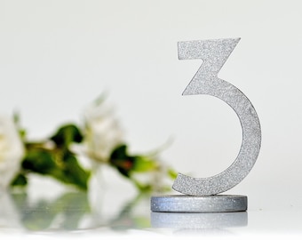 Sparkly GLITTER Wedding Table Numbers, Great Gatsby Style Wedding Numbers, Big Sets of Wooden Table Numbers available in Different Colors