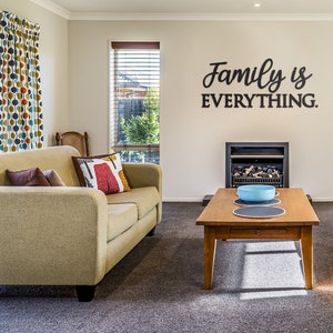 Wooden Wall Decor Letters FAMILY is EVERYTHING, Living room and Family room Wall Art, Wooden 3D Family Letters, Family Cutout