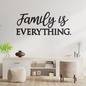 Family Room Cutout Letters FAMILY is EVERYTHING Wooden Decoration, Family 3D Sign, Family Big Cutout Letters Wall Hanging
