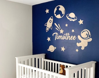 Space Themed Baby Boy Nursery, Astronaut Nursery Decor, Space Shuttle Wall Decor, Baby Boy Nursery Astronaut Explorer, Space Themed Nursery