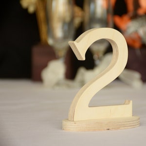 Wood Table Numbers, Set Table numbers, Table numbers, Wedding table sign, Wedding table number, Wedding table numbers set image 1