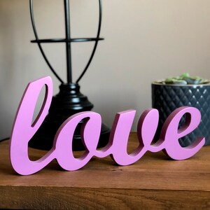 LOVE wooden sign decoration | Wedding Sign Love| Freestanding LOVE sign for sweetheart table decor | Love Home Decor Sign