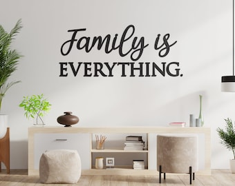 La familia es todo madera pared arte signo decoración, signo de madera de la familia, cartas de pared de la familia, signo de la habitación de la familia, cartas de madera para la pared