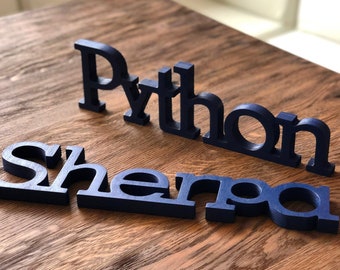 ANY Word Sign, Personalized 3D Sign Freestanding or for Wall Decor - Custom Quote, Name, Hashtag, Custom Wood Word