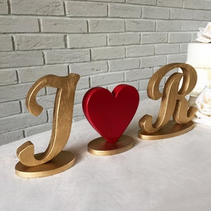 Iniciales de boda personalizadas para la decoración de la mesa de la boda de los enamorados / Decoración con iniciales de letras / Decoración de boda con iniciales de letras independientes