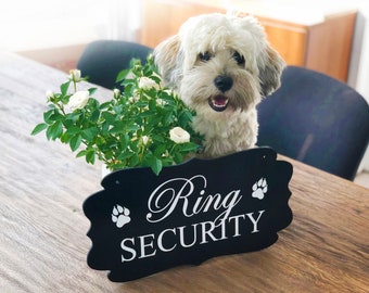 Custom Ring Bearer Wedding Sign, Aisle Sign, Dog Ring Bearer Sign, Personalized Wooded Wedding Sign with Custom Text, Flower girl sign