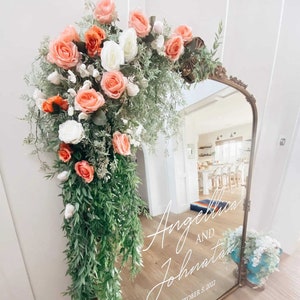Hochzeitsaufkleber, Hochzeitsspiegel Aufkleber, Hochzeitsschild Willkommen zu unserem Hochzeitsaufkleber Vinyl Aufkleber, DIY Vinylnamen und Datum