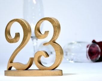 Wooden Table Numbers, Wedding Table, Table Numbers, Table Décor Wedding Table Décor Gold Table Numbers, Wedding Wedding Décor Rustic Wedding