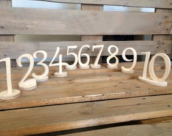 Wood Table Numbers, Table number, Table numbers, Wood Table Number, DIY Numbers - Unpainted Table Numbers, Wedding Centerpieces