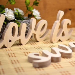 Letras de madera para mesa de pastel &quot;LOVE IS SWEET&quot;, letrero de madera para mesa de novios, letrero de boda