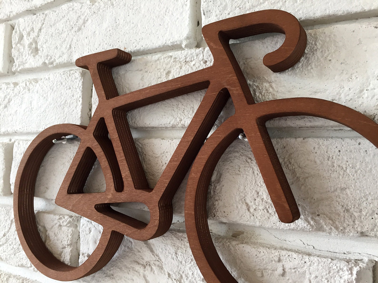 Plywood bike sign stand up bicycle perfect for shelf decor Etsy