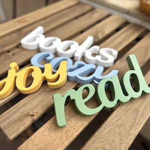 Shelf signs, Sign for shelf, CUSTOM Word Sign, Wood Custom Quote, Word Sign, Custom sign, Personalized Wood Cutout, Any Word Sign