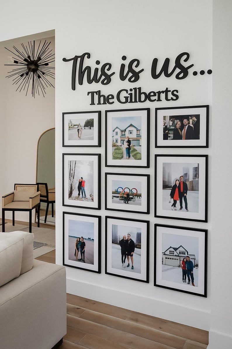 This is Us Wooden Letter Sign, Family Photo Wall Decor - Etsy
