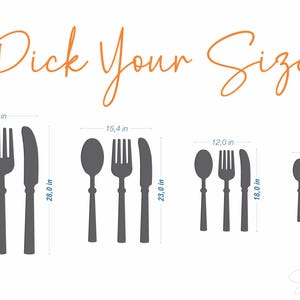 Rustic Kitchen Utensil Wall Decor: Wooden Spoon, Fork & Knife image 8