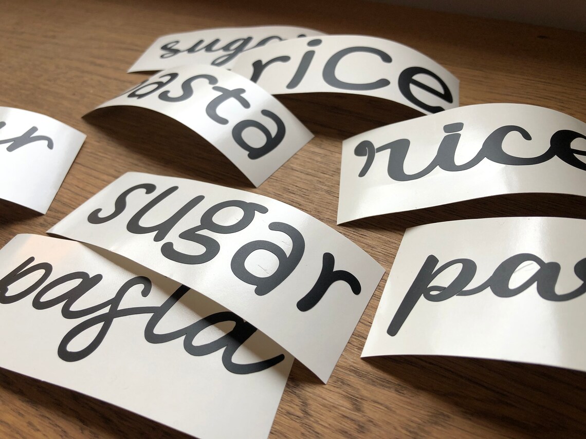 Pantry Labels Stickers Pantry Labels Pantry Labels Decals Etsy