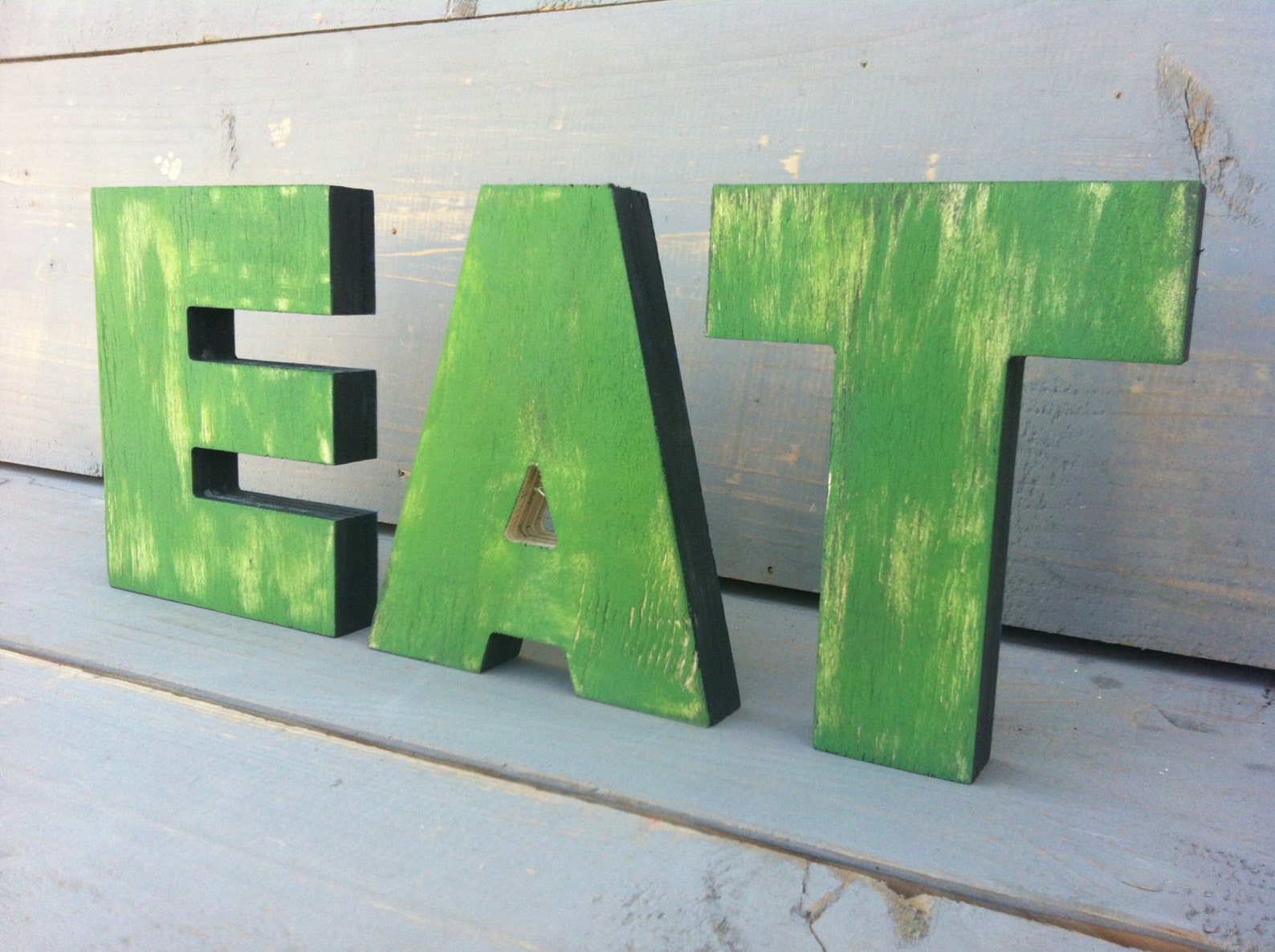 Big EAT Wall Kitchen Art Sign Kitchen Decor Vintage Etsy