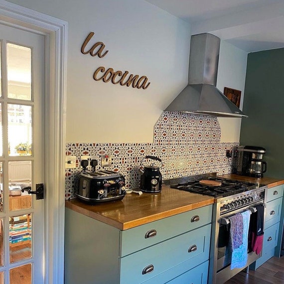 Decorazione della parete della cucina la cocina cartello in legno