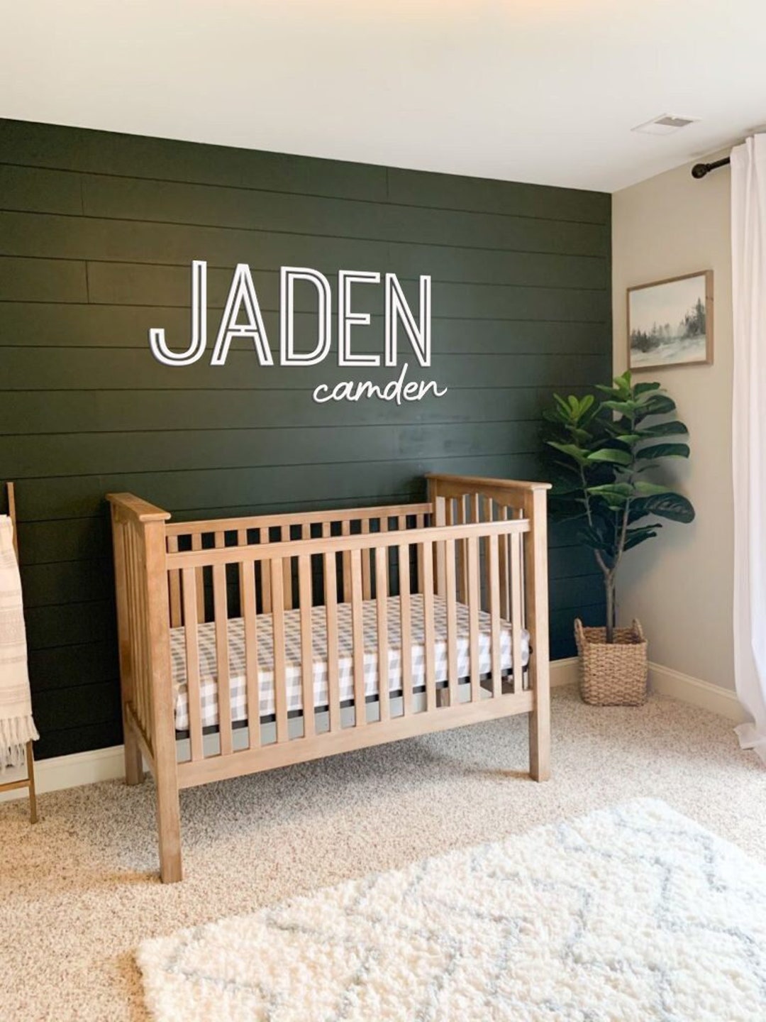 Custom Wooden Nursery Name Sign: 6mm Birch Plywood, Wall Decor - Etsy