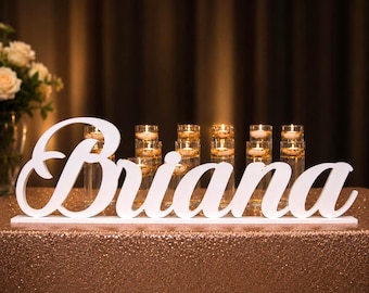 Personalisierte Sweet 16 Namensschild, Quinceaňera Tischdekoration, Bat Mitzvah Zeichen, Benutzerdefinierte Party Name Herzstück, Sweet 16 Tischfotoschild