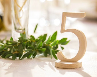 Table numbers, Table number, Table number on a stand, DIY Wedding table numbers, Wood wedding numbers, Wooden table number, Natural wood