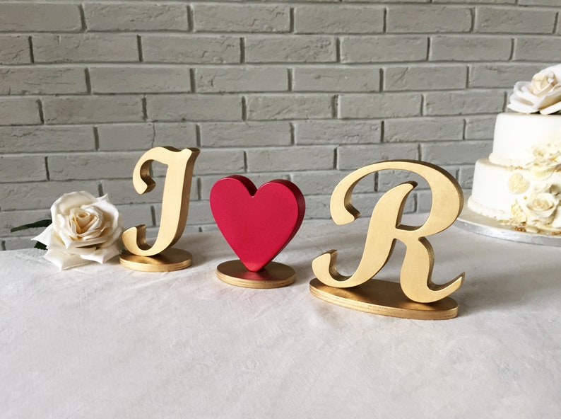 Glitter Initials ampersand and 2 letters your name initials Personalized Table Signs. Personalized gift for wedding. Gift for the bride image 5