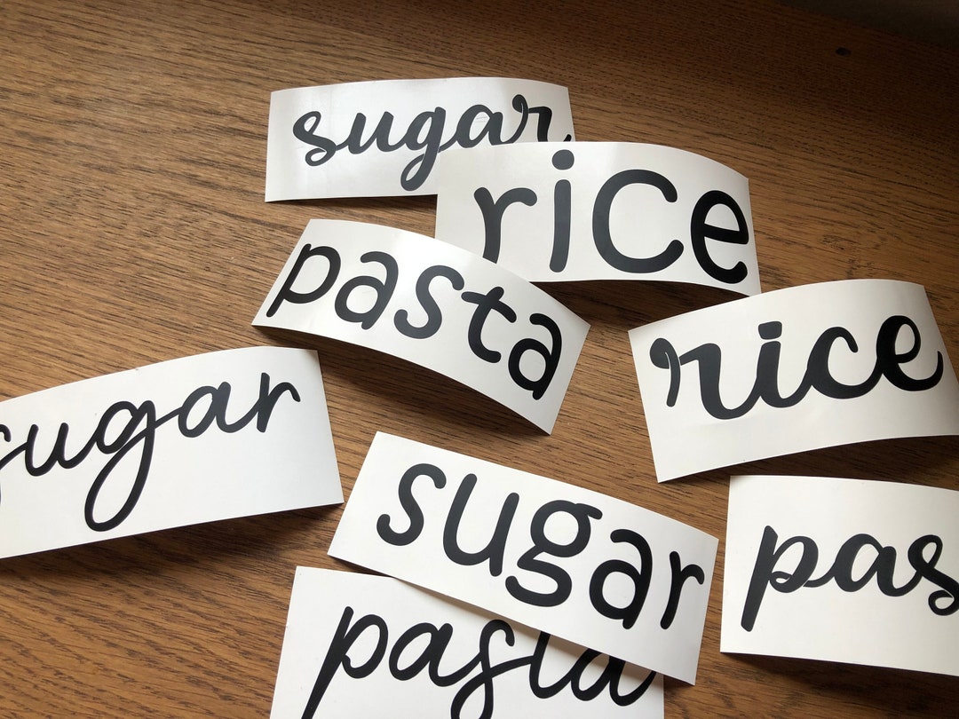 Pantry Labels Stickers Pantry Labels Pantry Labels Decals Etsy