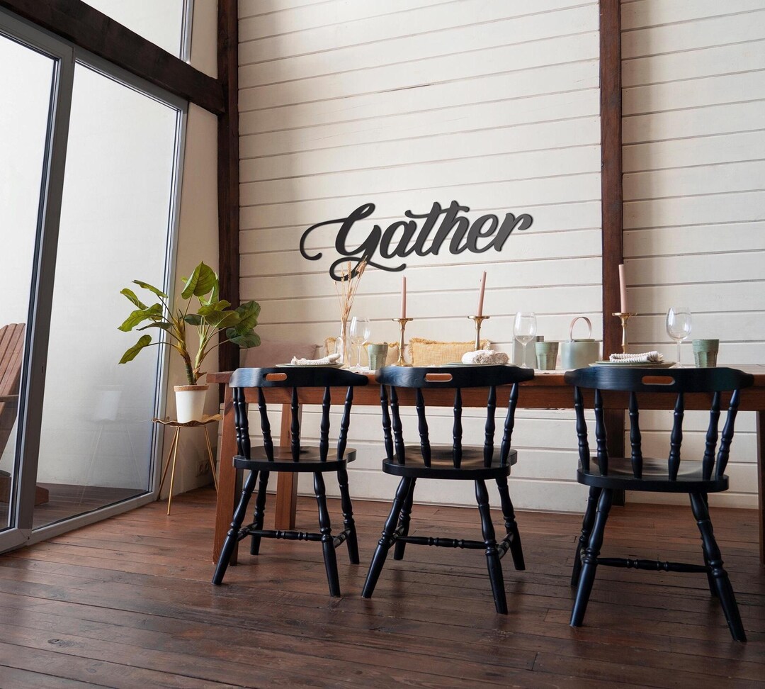Large Gather Sign for Dining Room Wall Decor, Elegant and Beautiful ...