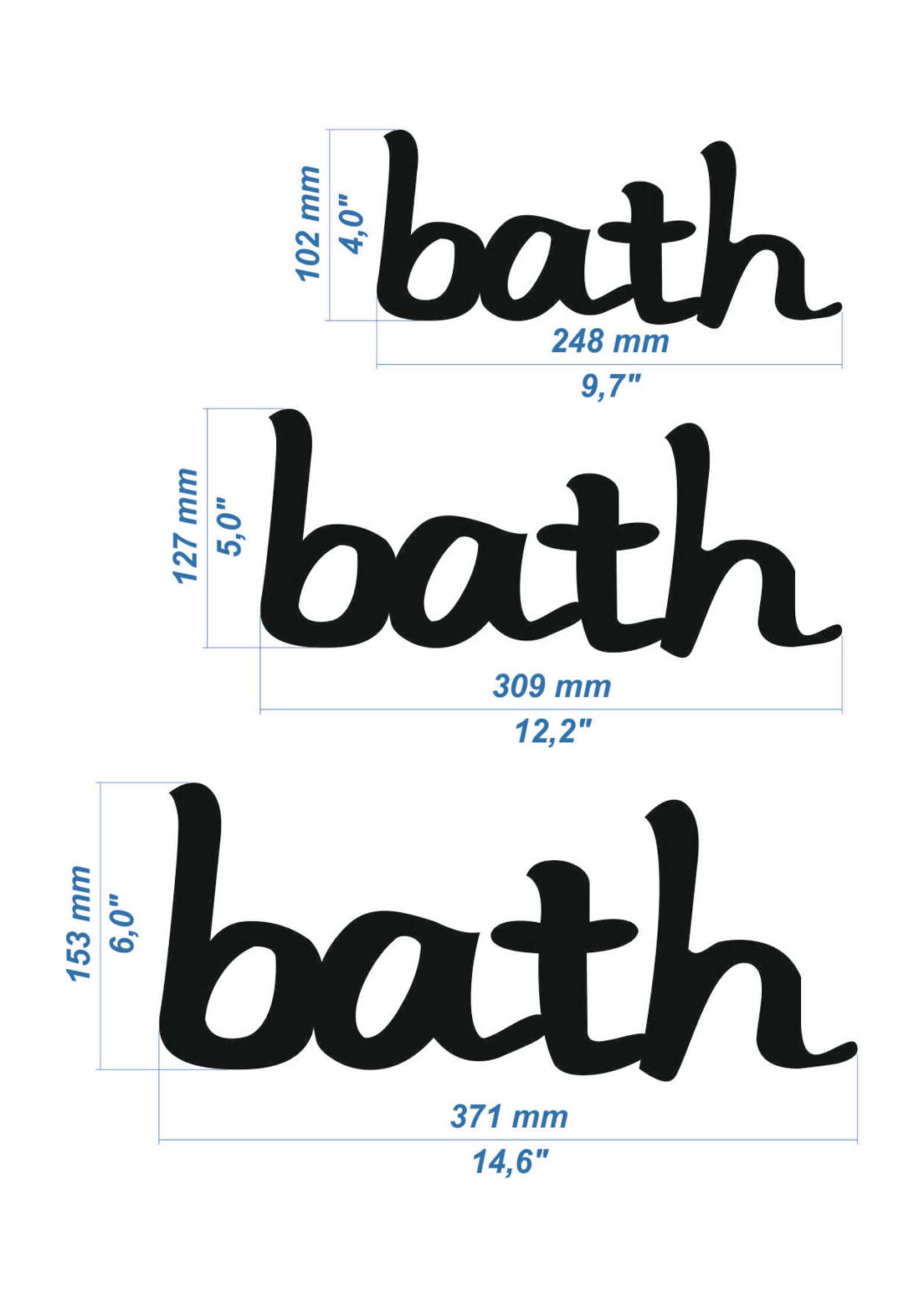 Bathroom Decor Wall Decor Bath Sign Wooden Letters Cottage Etsy Canada