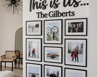 Das sind wir... Holzschild | Familie Foto Wand Dekor | Personalisiertes Wandschild | Kundenspezifisches Weihnachtsgeschenk