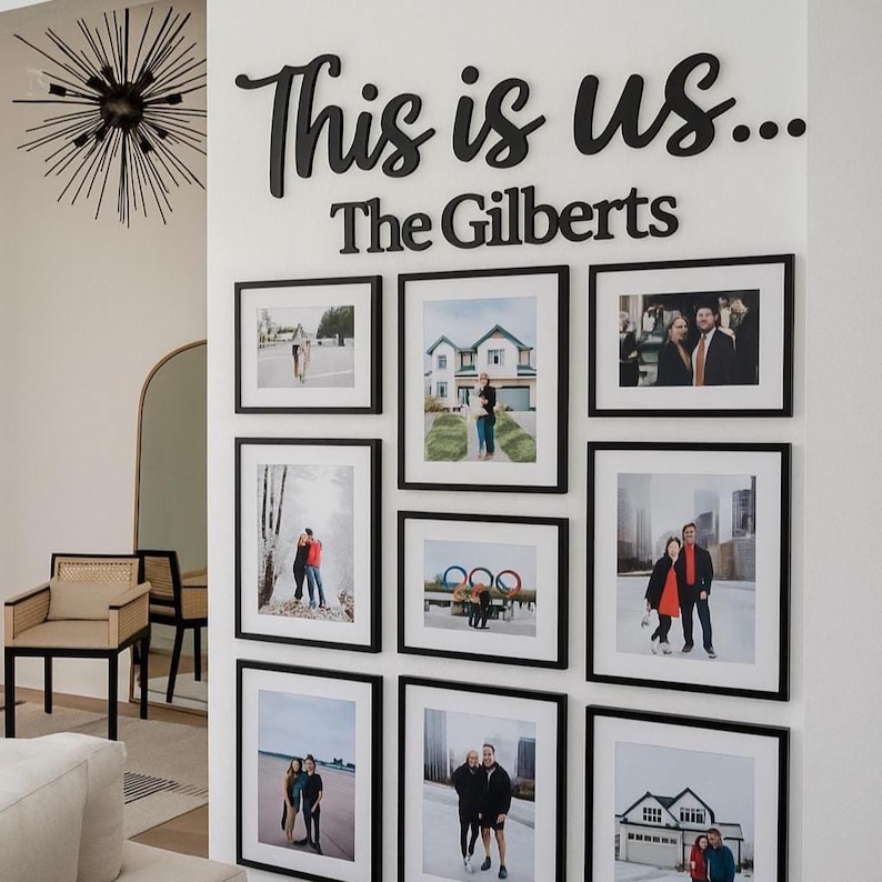 This is Us... Wood Sign | Family Photo Wall Decor | Personalized Wall ...