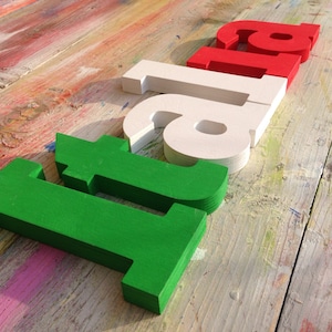 Italian kitchen ITALIA  Italy sign italian decor script home decor sign, wall decor wooden letters