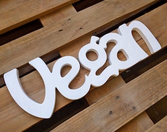 Vegan - Vegan Sign - Vegan Kitchen Sign - Wood Sign Vegan - Kitchen Sign - Restaurant Sign - Restaurant Decor