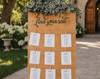 Sitzplan für die Hochzeit, Sitzplan für die Hochzeit, Sitzplan für die Hochzeit, Sitzplan für die Hochzeit, Sitzplan für die Hochzeit, rustikales Hochzeitsdekor