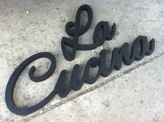 Italian Word For The Kitchen La Cucina Wood Sign Wall Decor Etsy