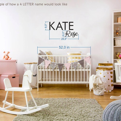 BABY Name Nursery Decor, Big NAME Letters above the Crib, Stacked Baby Name Sign, First and Middle buy Baby Name set