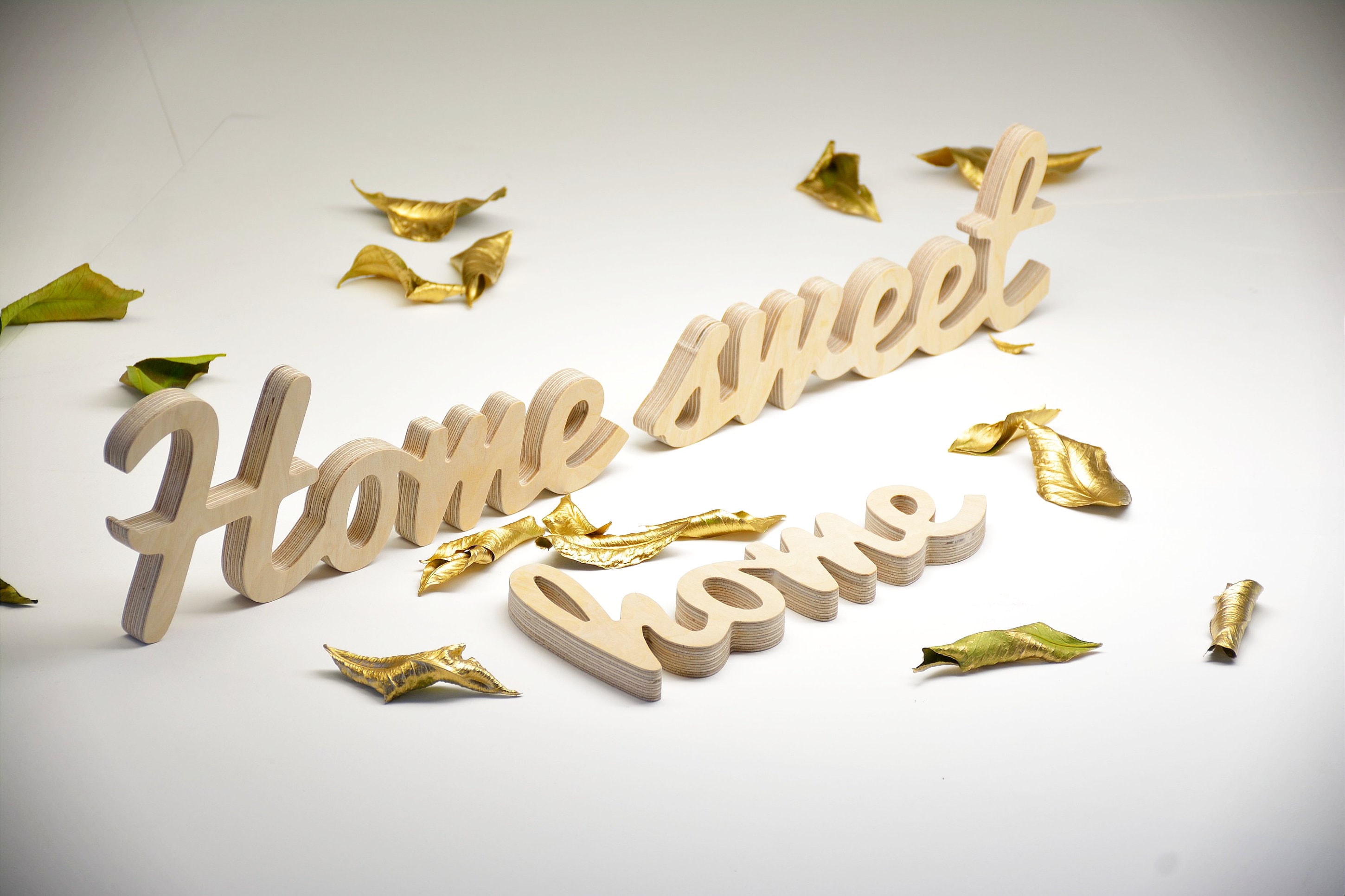 Home Sweet Home Letters Wooden Decoration Housewarming Gift Etsy