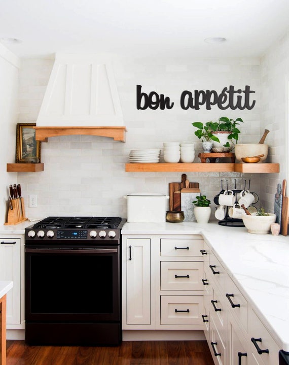 Keuken decor letters Bon Appetit keukenteken aan Etsy