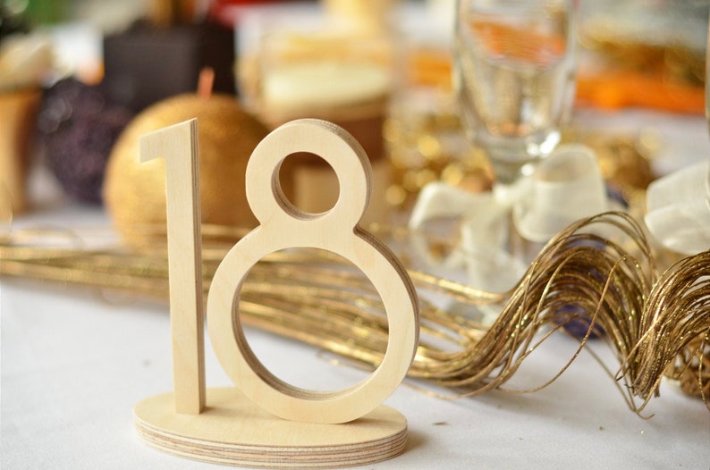 Wood Table Numbers, Set Table numbers, Table numbers, Wedding table sign, Wedding table number, Wedding table numbers set image 6