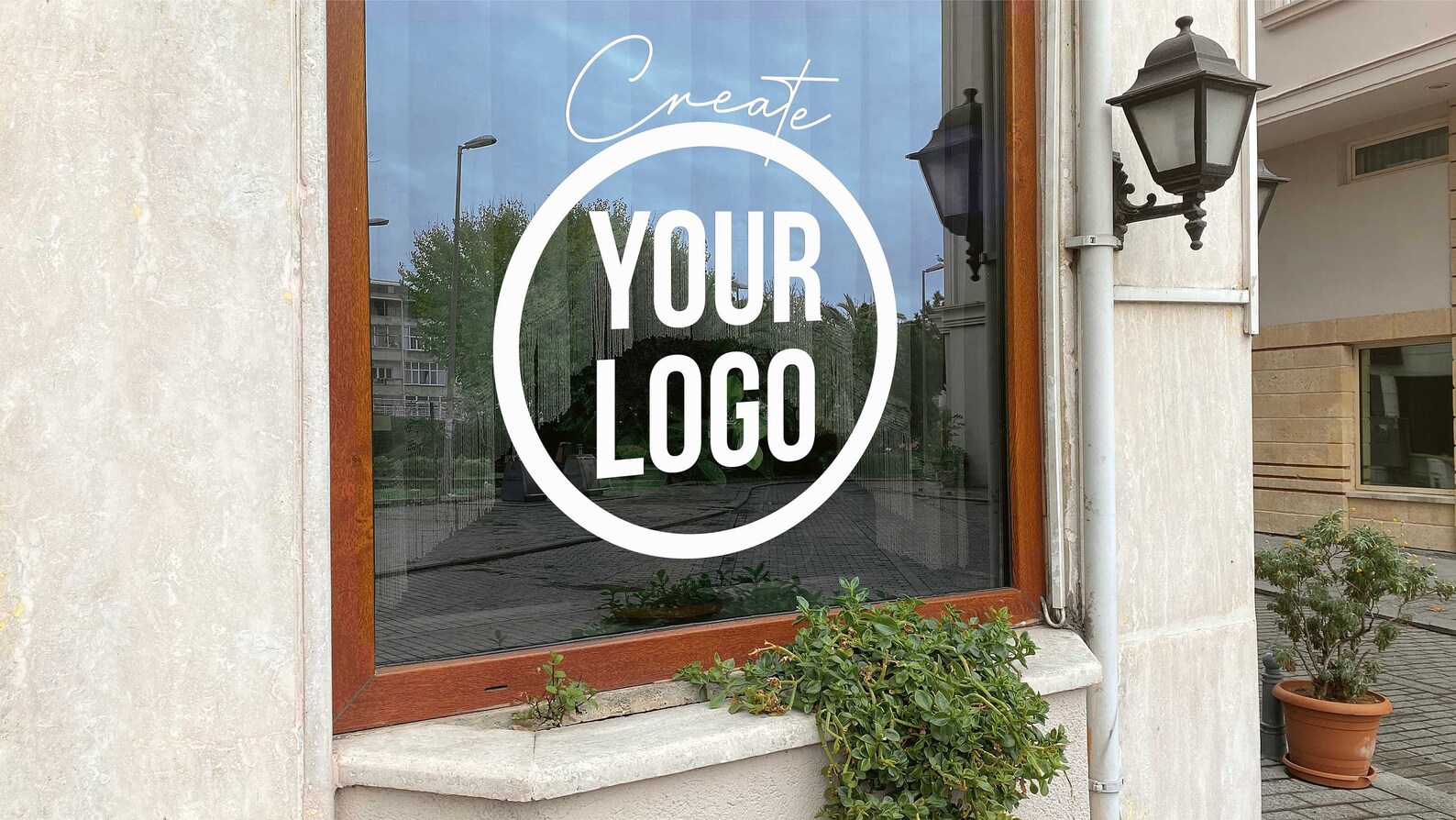 Window Logo Decal Storefront Business Name Decal Business Etsy