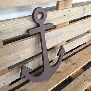 Anchor Decor, Nautical Decor, Wooden Anchor image 6