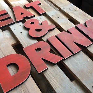 Kitchen EAT & DRINK Wall Hanging, Kitchen Wall Signs
