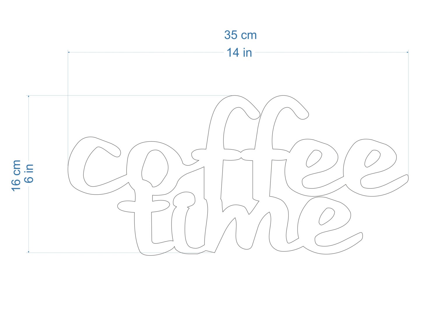 Coffee Sign Home Decor COFFEE TIME Wood Script Wood Sign | Etsy